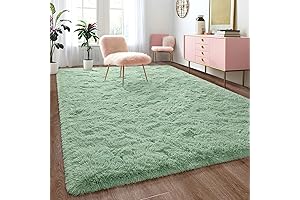 Soft Sage-Green and Pink Rug Adds a Touch of Elegance to Any Room