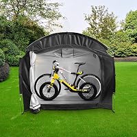 DOKKOME Vízálló kerékpár oldalsátor hordozható kempingsátor motorokhoz és biciklikhez kerti sátor tiszta fekete 6