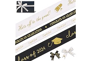 4 Rolls 2024 Graduation Ribbons for Crafts