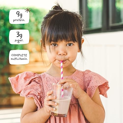 Miniatura 6 de Mighty Chocolate Milk - Proteína diaria en polvo para niños potenciada con 2 mil millones de probióticos y hojas de espinaca orgánicas, sabores
