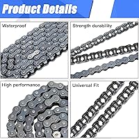 Vista 5 de YOXUFA Cadena de transmisión 420, 120 eslabones resistentes para 50 cc, 70 cc, 90 cc, 110 cc, 125 cc, CRF150, Grom, YZ80, SSR, KLX, NST, SDG