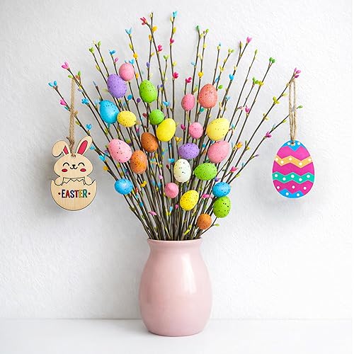 Artificial Easter Spray Vine with Pastel Easter Eggs and Berries,