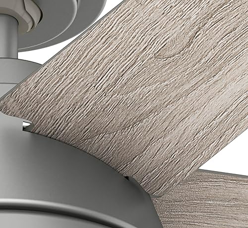 Miniatura 9 de Hunter Fan Company 52423 Burroughs Ventilador de techo, 52 pulgadas, plateado mate