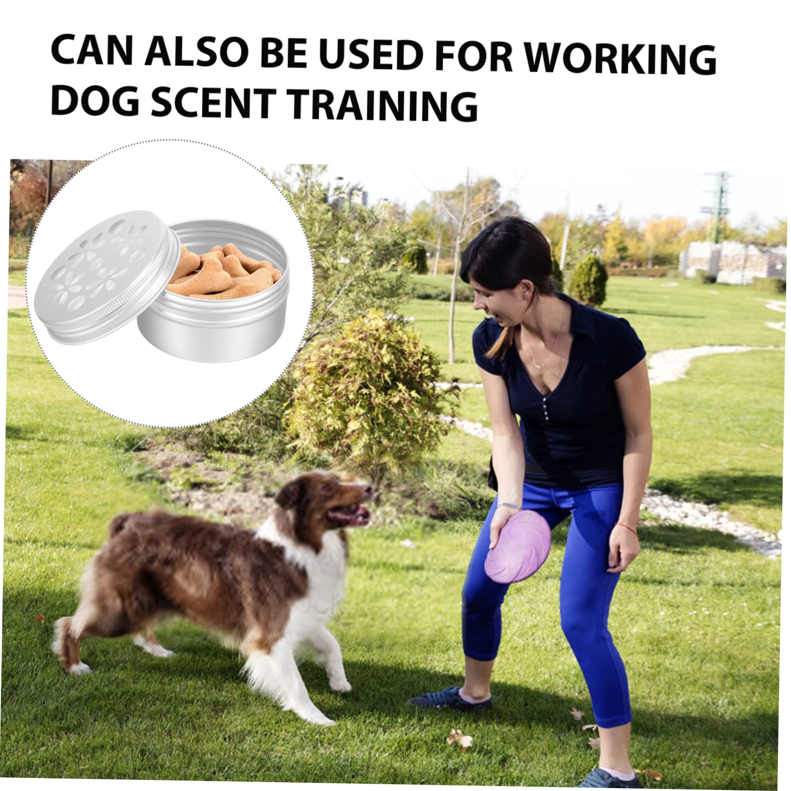 Caja de Entrenamiento Olfativo para Perros de Aluminio Resistente a Mordeduras, Capacidad 80ml, Paquete de 10 Unidades para Adiestramiento de Perros en Casa