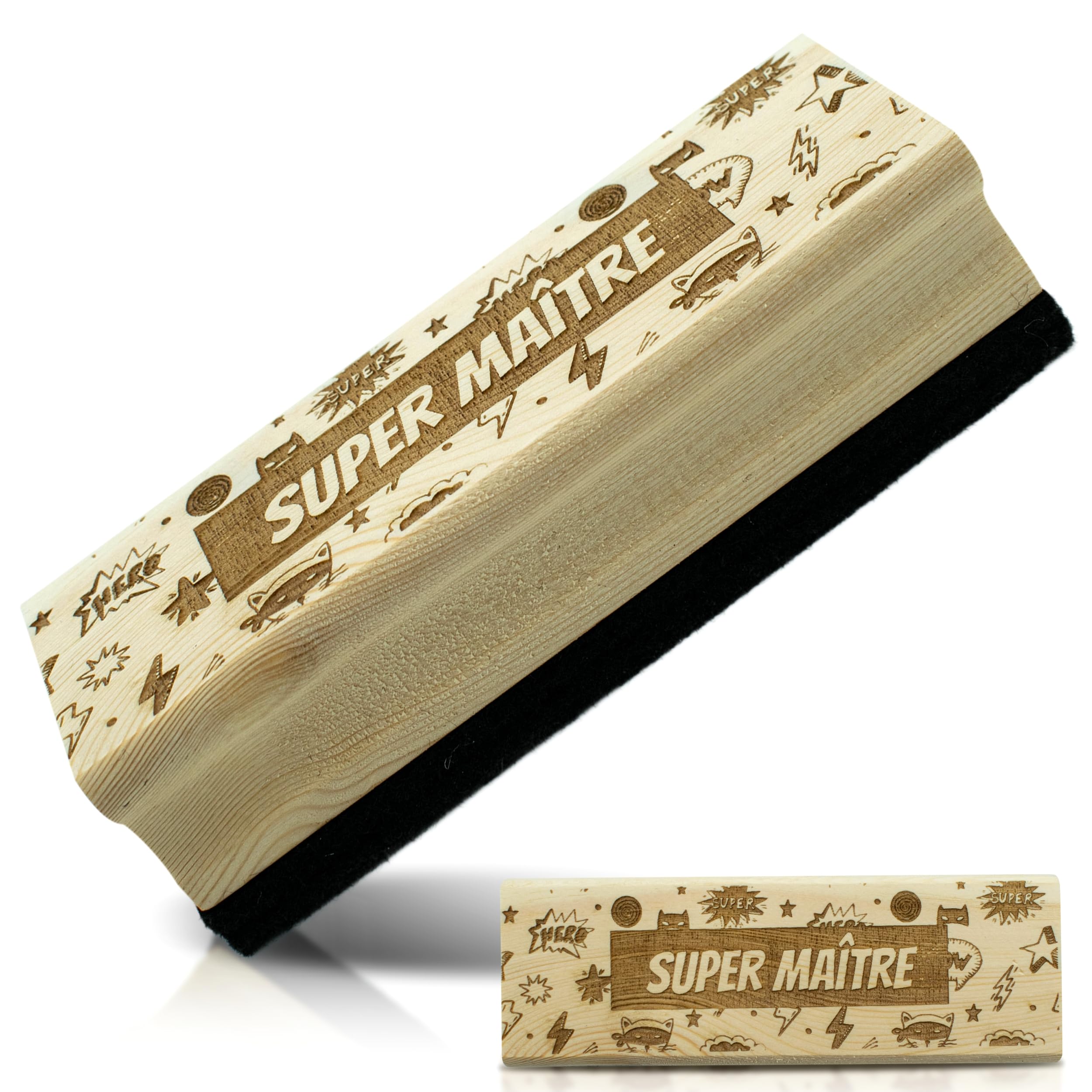 ERNESTINE - Brosse en bois pour tableau maître - cadeau maitre et maitresse - cadeaux professeur instituteur - personnalisable maître école - cadeau école et enfants - cadeaux remerciement scolaire