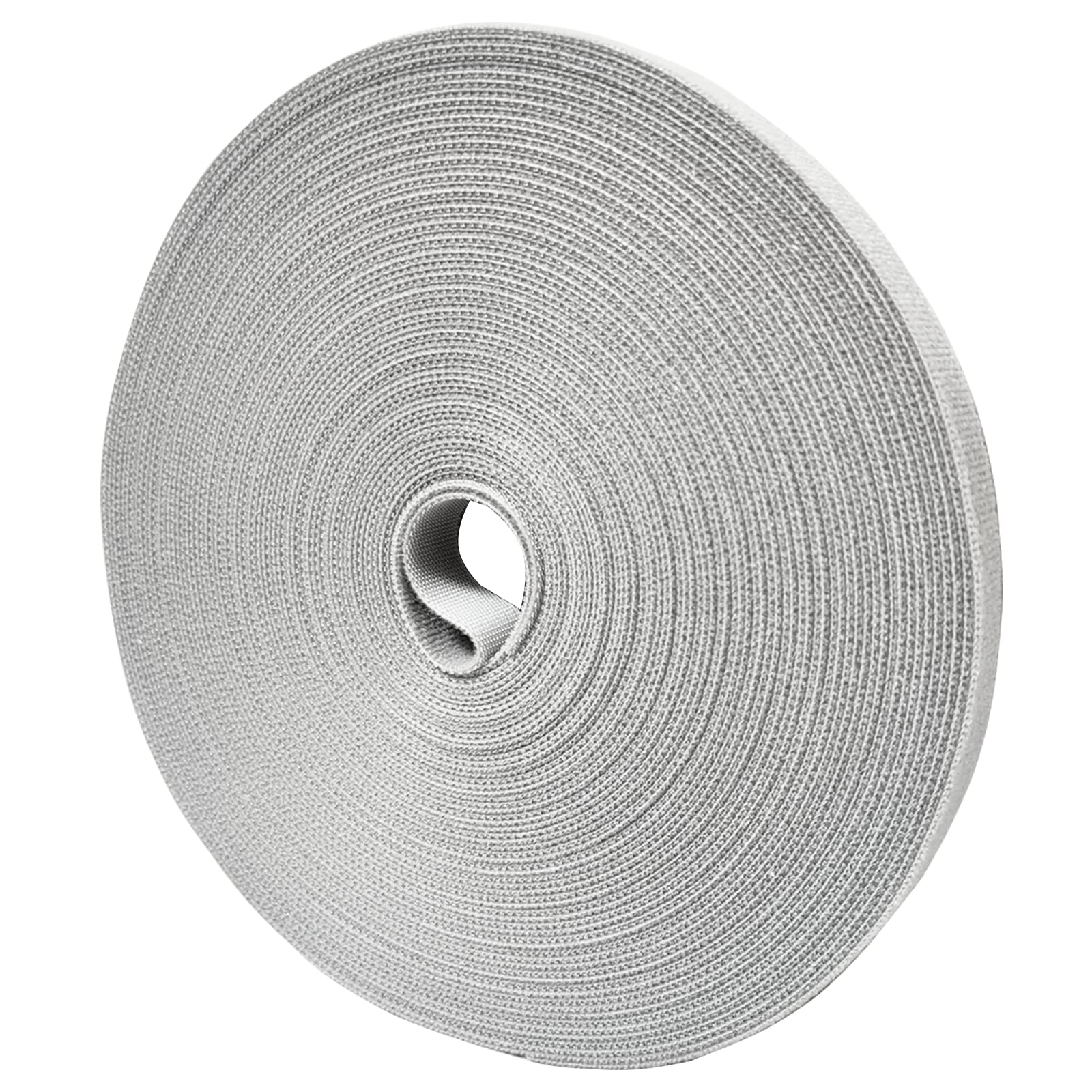 plantactic Cable Ties Cord Organization Straps Reusable Sturdy Multi-Purpose for Home Office Wire Bundling (65.6ft × 0.6 inch, Gray)