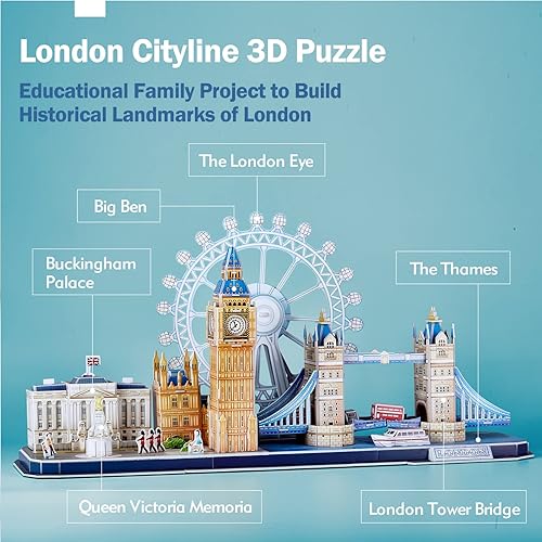 Miniatura 8 de CubicFun - Rompecabezas 3D CityLine Arquitectura y construcción regalo para niños y adultos  Nueva York