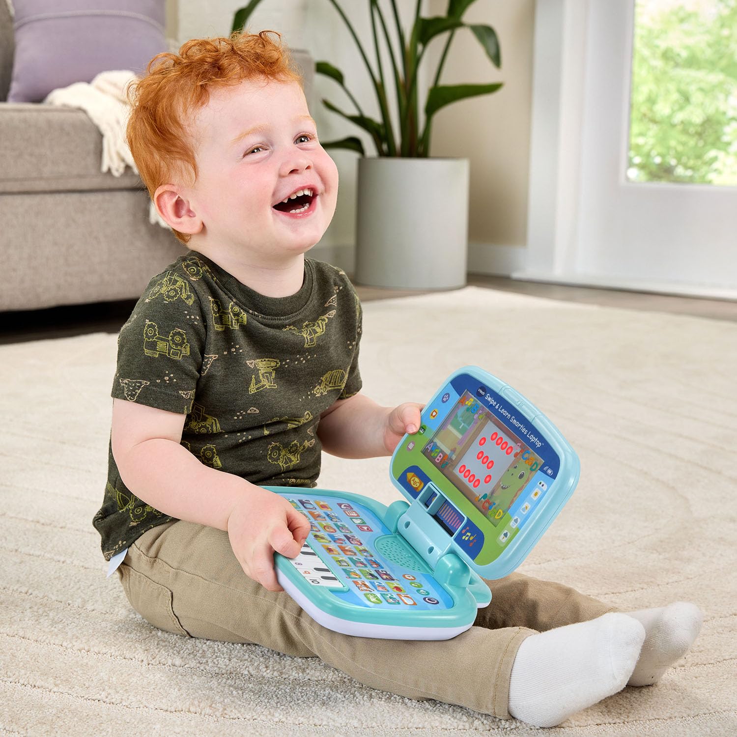 VTech Swipe and Learn Smarties Laptop, Blau