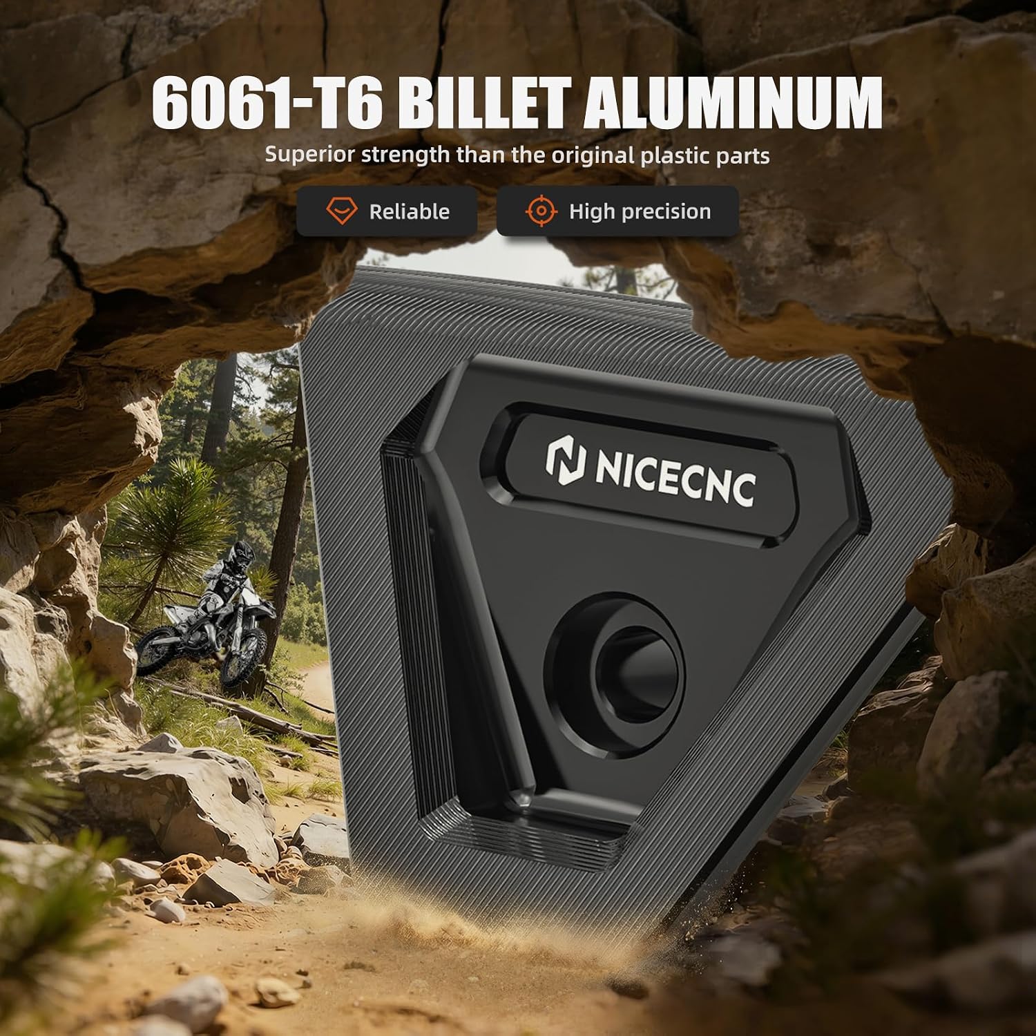 NICECNC Seat Mount Cover Motorcycle Compatible with KTM 125-450 XC/SX/XCF/SXF 2023-2026, 150-500 EXC/EXCF/XCW/XCF-W/XW-F 2024-2026 Black CNC Aluminium, Easy to Install