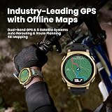 Amazfit T-Rex 3 Pro Outdoor Smart Watch 44mm Sapphire AMOLED Display with Flashlight, Ti Bezel, Dual Band GPS, Offline Maps, 17 Days Battery, 10 ATM, 180+ Sports Mode for Android & iPhone, Black Gold - 4