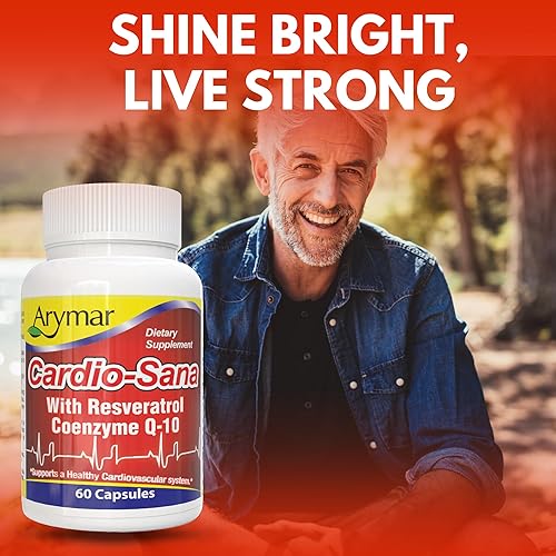 Miniatura 7 de Arymar Suplemento Cardio-Sana, Co-Enzima Q-10 100 mg, Resveratrol 300 mg, 60 Cápsulas