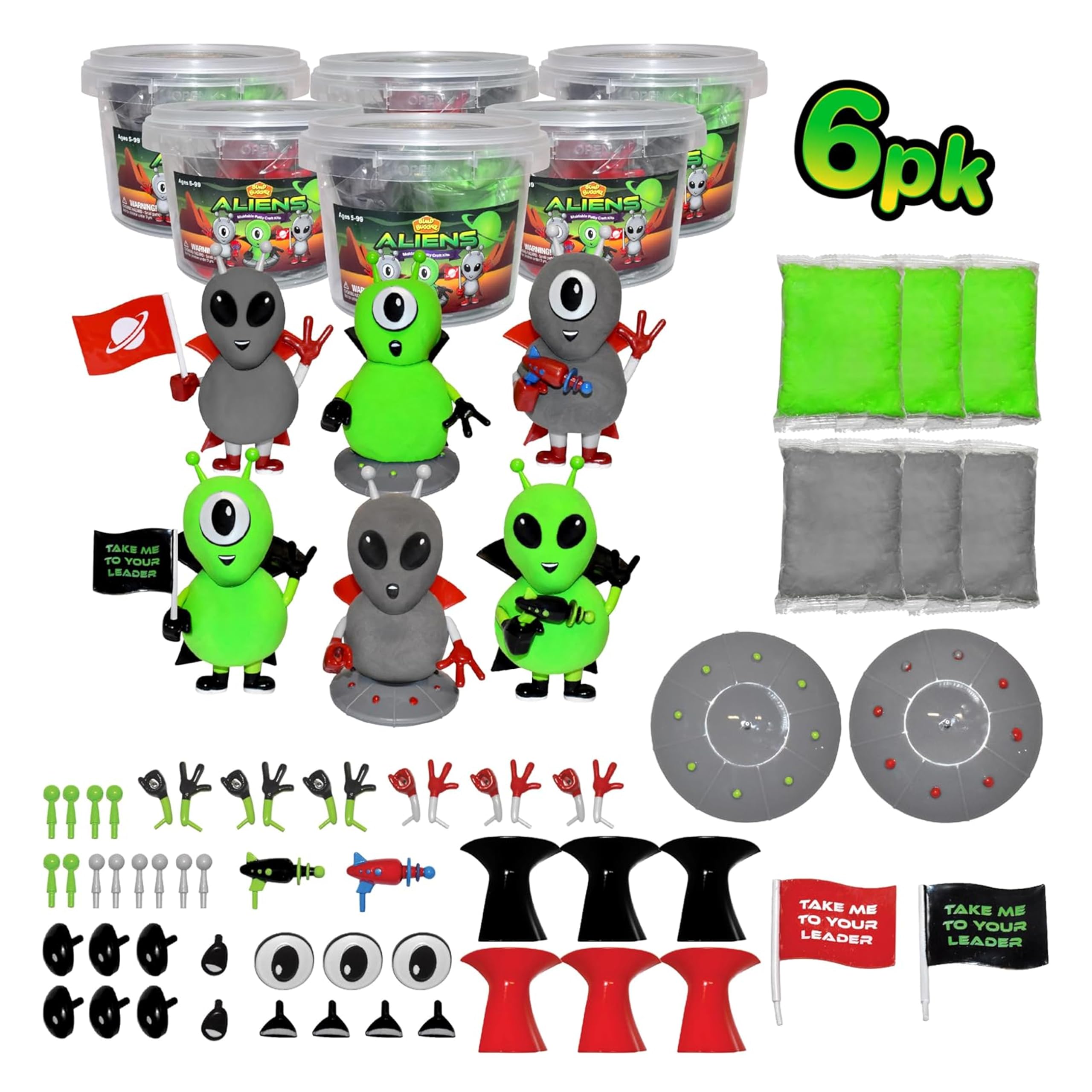 Build Buddiez Aliens 6pk Party Bucket