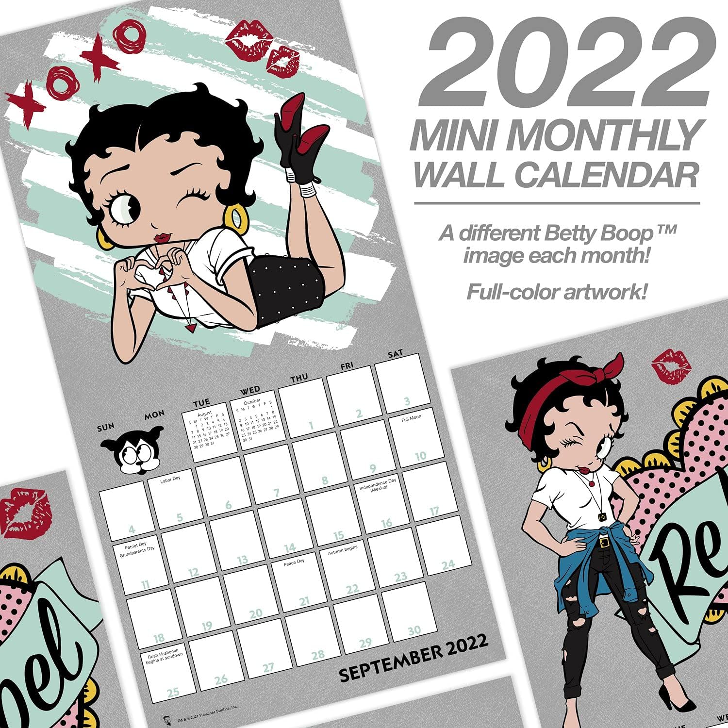 Calendrier 2023 Betty Boop 2022 Betty Boop Mini Wall Calendar, 7" X 7", Monthly (Ddmn2028) :  Everything Else - Amazon.com
