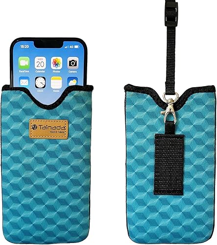 Miniatura 10 de Tainada Funda de transporte de neopreno a prueba de golpes para hombre y mujer, funda de transporte con cordón para el cuello, funda con lazo