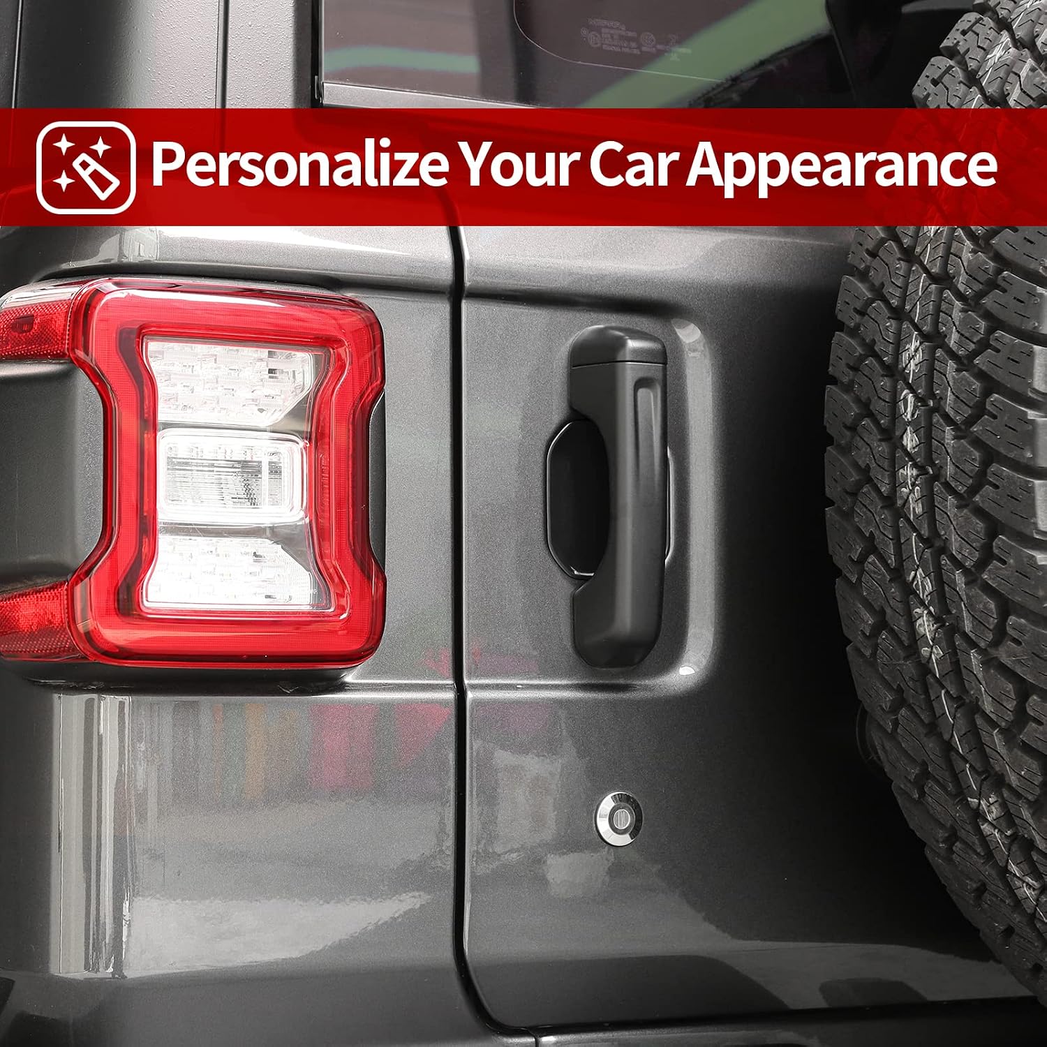 CheroCar for Jeep JL Outer Door Bowl Cover Trim Exterior Accessories for 2018-2025 Jeep Wrangler JL (Black)