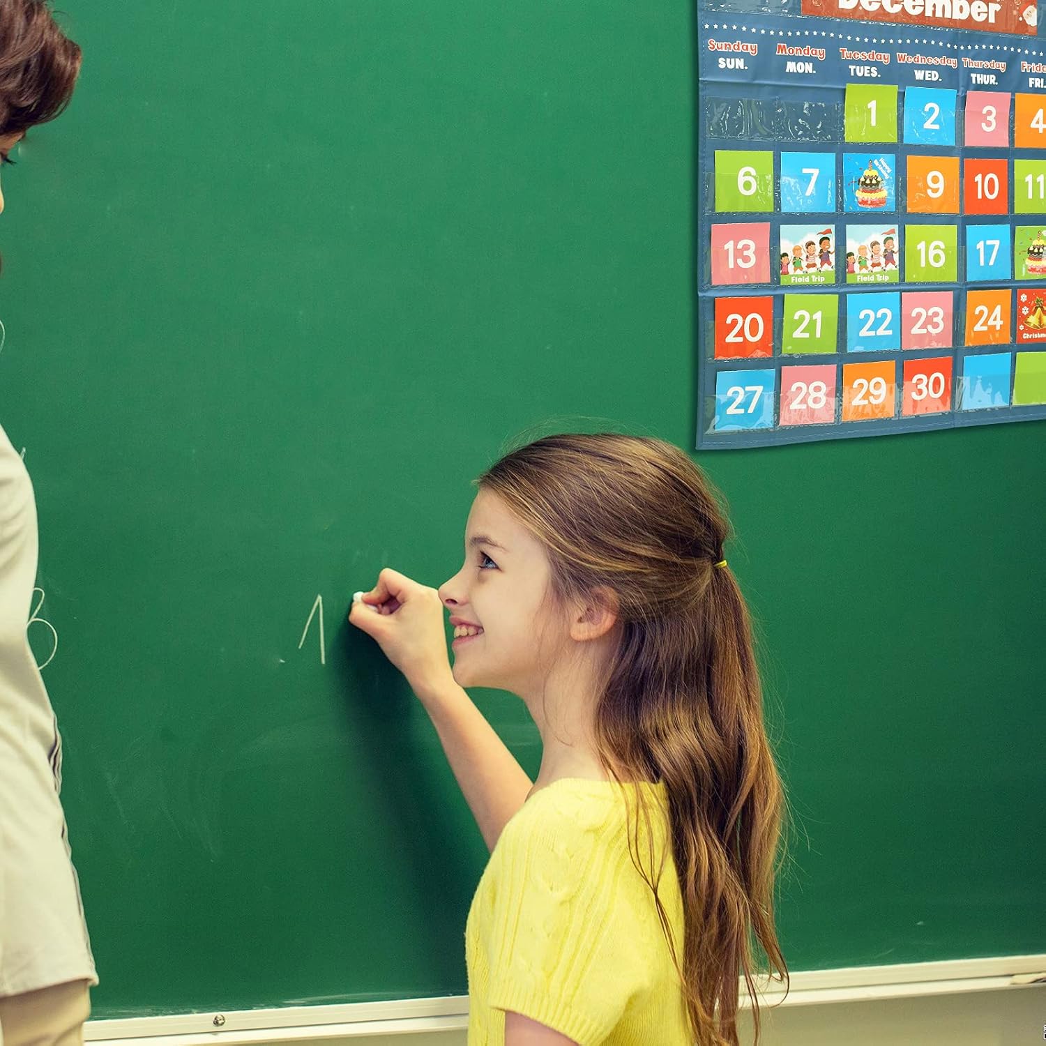 Buy Calendar Pocket Chart for Kids Learning, Preschool Homeschool