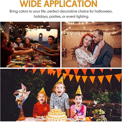 Miniatura 6 de Paquete de 60 bombillas LED de repuesto, S14, inastillables, impermeables, bombillas de repuesto de 1 W, bombillas LED para exteriores, bombillas