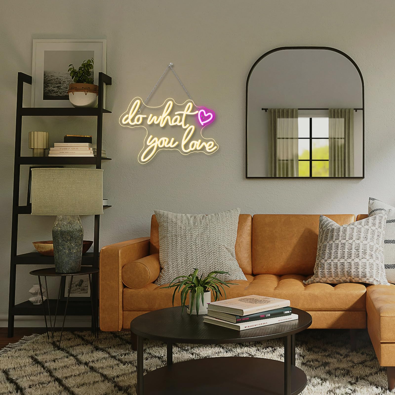 Do What You Love Neonlicht Schriftzug, Warmweiß Neon Schild für Wand Dekor, USB betrieben Neon Led Schild Leuchtreklame für Schlafzimmer, Wohnkultur, Büro