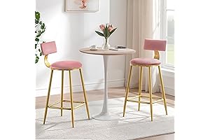 Premium Pink Bar Stools Set of 2