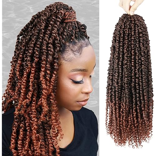 Passion Twist Hair - 8 Packs 20 Inch Passion Twist Crochet Hair For Black Women, Crochet Pretwisted Curly Hair Passion Twists Synthetic Braiding Hair Extensions (20 Inch 8 Packs, T350)