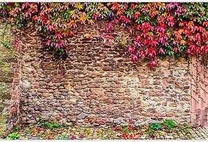 YongFoto 10x6.5ft Navy Blue Brick Wall Backdrop For