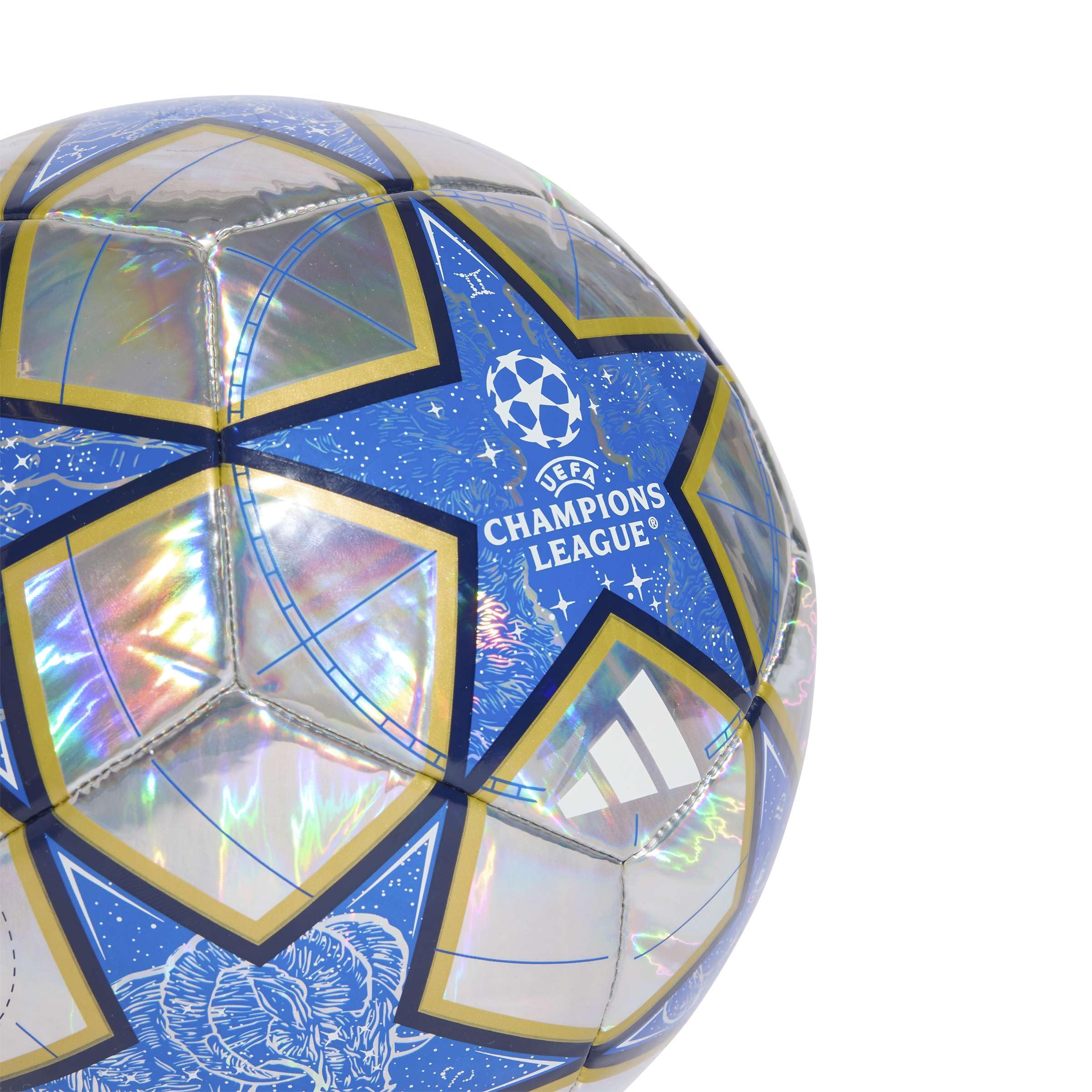 adidas UEFA Champions League Training Foil Ball JP1549, Unisex Footballs, Silver, 4 EU