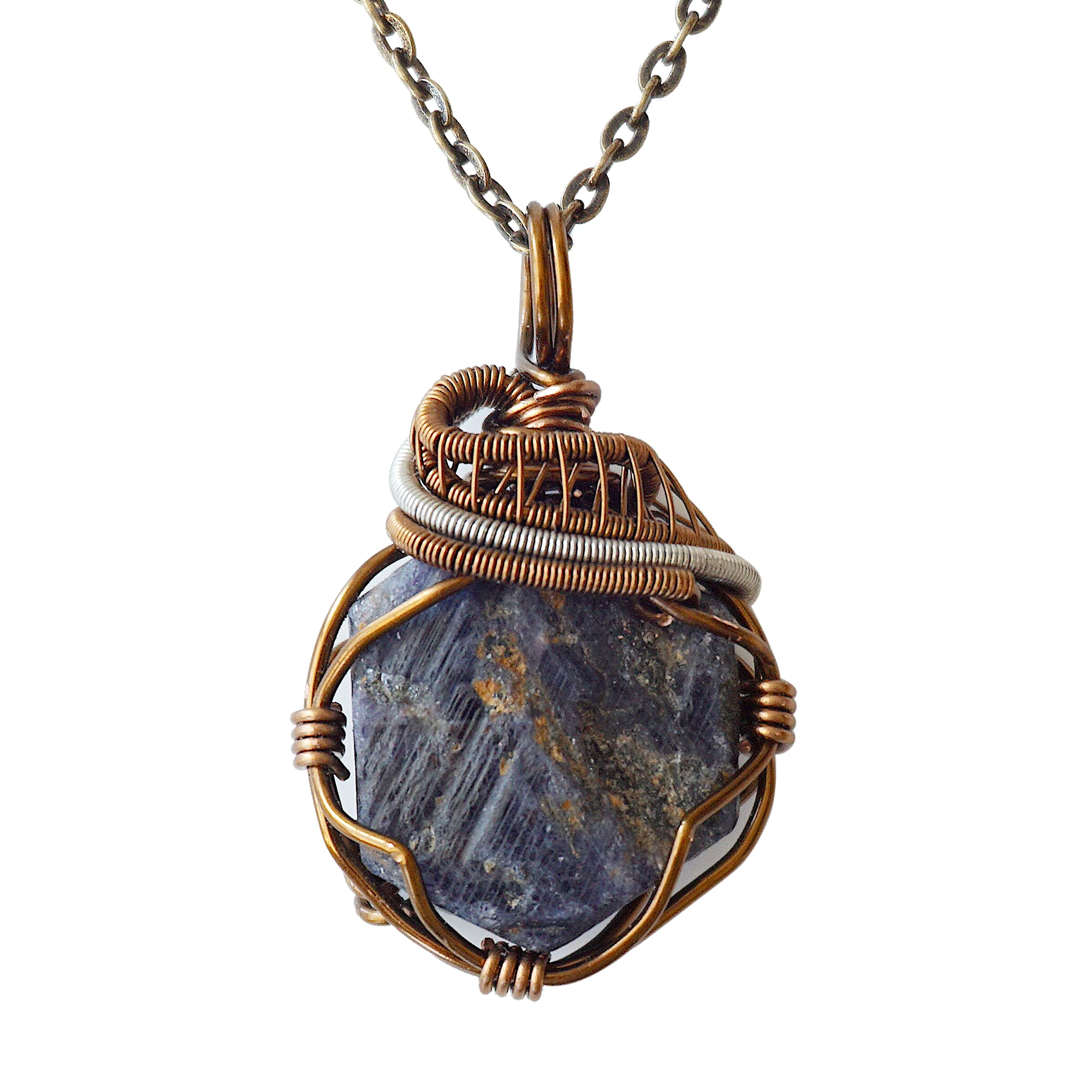 Designs by Nature GemsWomen's & Men's Alternative Birthstone Crystal Necklace Antique Bronze - Chain