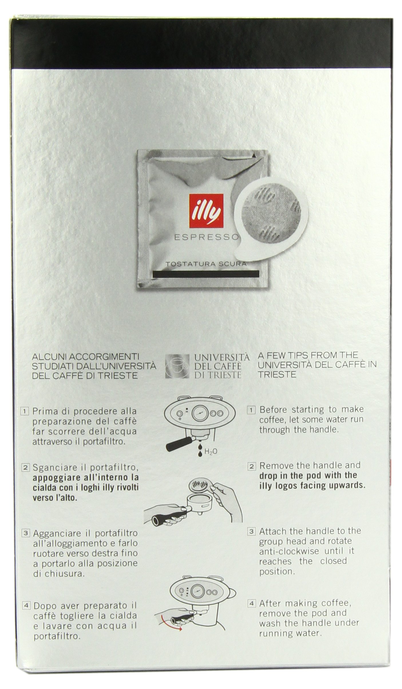 illy Caffè Espresso in Cialde E.S.E. Monodose Tostatura Scura - 12 pacchi con 18 pezzi