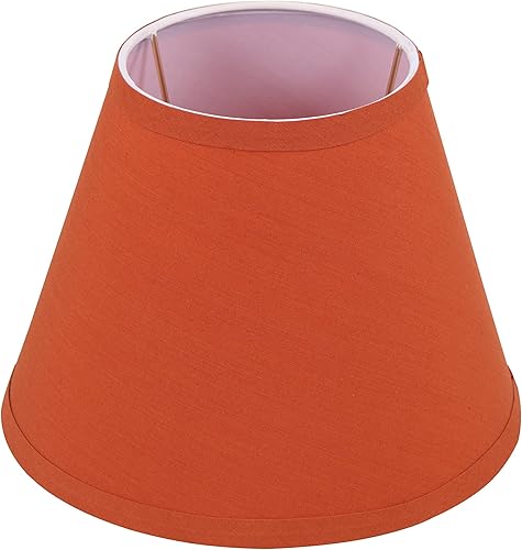 Aspen Creative 56002 Tapa Dura Transicional Construcción de Lámpara Forma Empire UNO en Rojo Ladrillo, 22,9 cm de Ancho (12,7 cm x 22,9 cm x 17,8 cm)