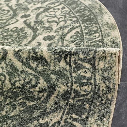 Miniatura 123 de Antep Rugs - Alfombras antideslizantes (antideslizante) 4 x 6 con parte trasera de goma floral geométrica de bajo perfil para interiores