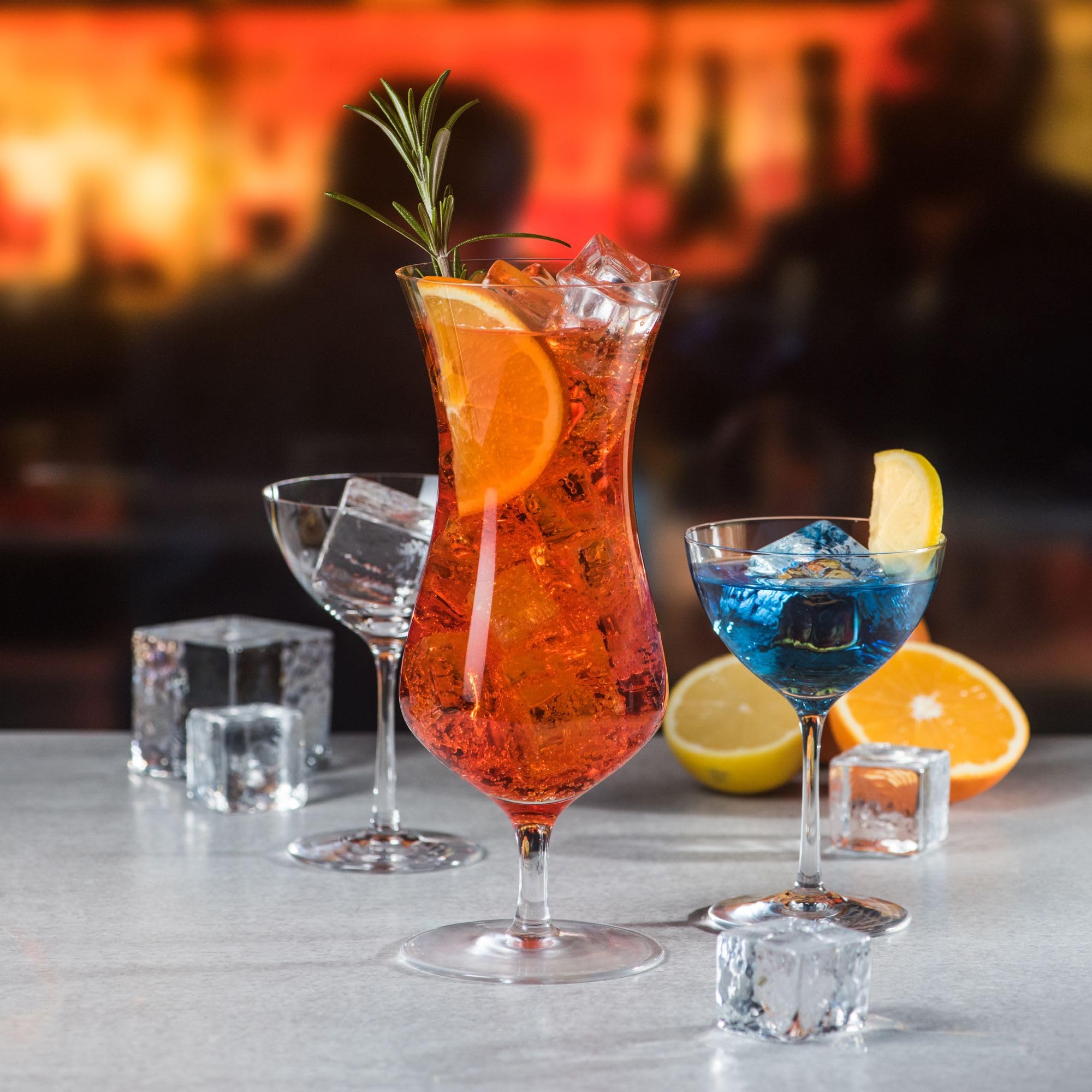 DIAMANTE Pina Colada - Set di 4 bicchieri da cocktail Hurricane - Cristallo senza piombo