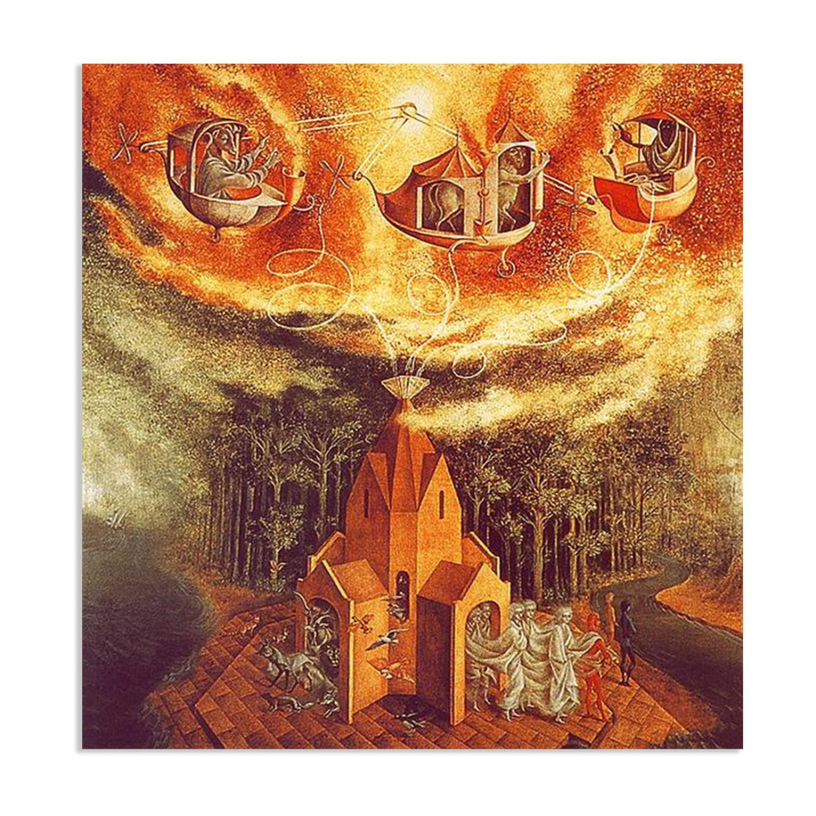 MYCGGDGH Remedios Varo Canvas Wall Art Reproductions of Famous Paintings Microcosm Posters Remedios Varo Print Wall Decor for Living Room Bedroom Home Decor 30x30cm(12x12in) Frameless