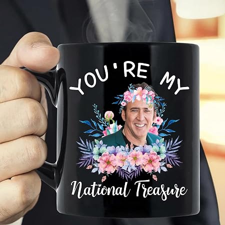 Nicolas Cage You're My National Treasure Mug Transparent PNG...