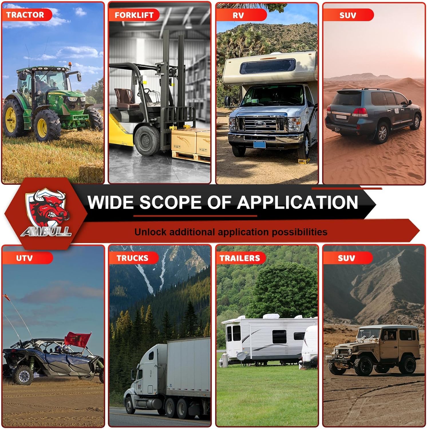 2 Pack 1/2" Safety Chain Connector Link, G80 Tow Hitch Hammerlock Coupling Link, Tow Chain Connector with 12000 lbs Loading (Black) - Image 7