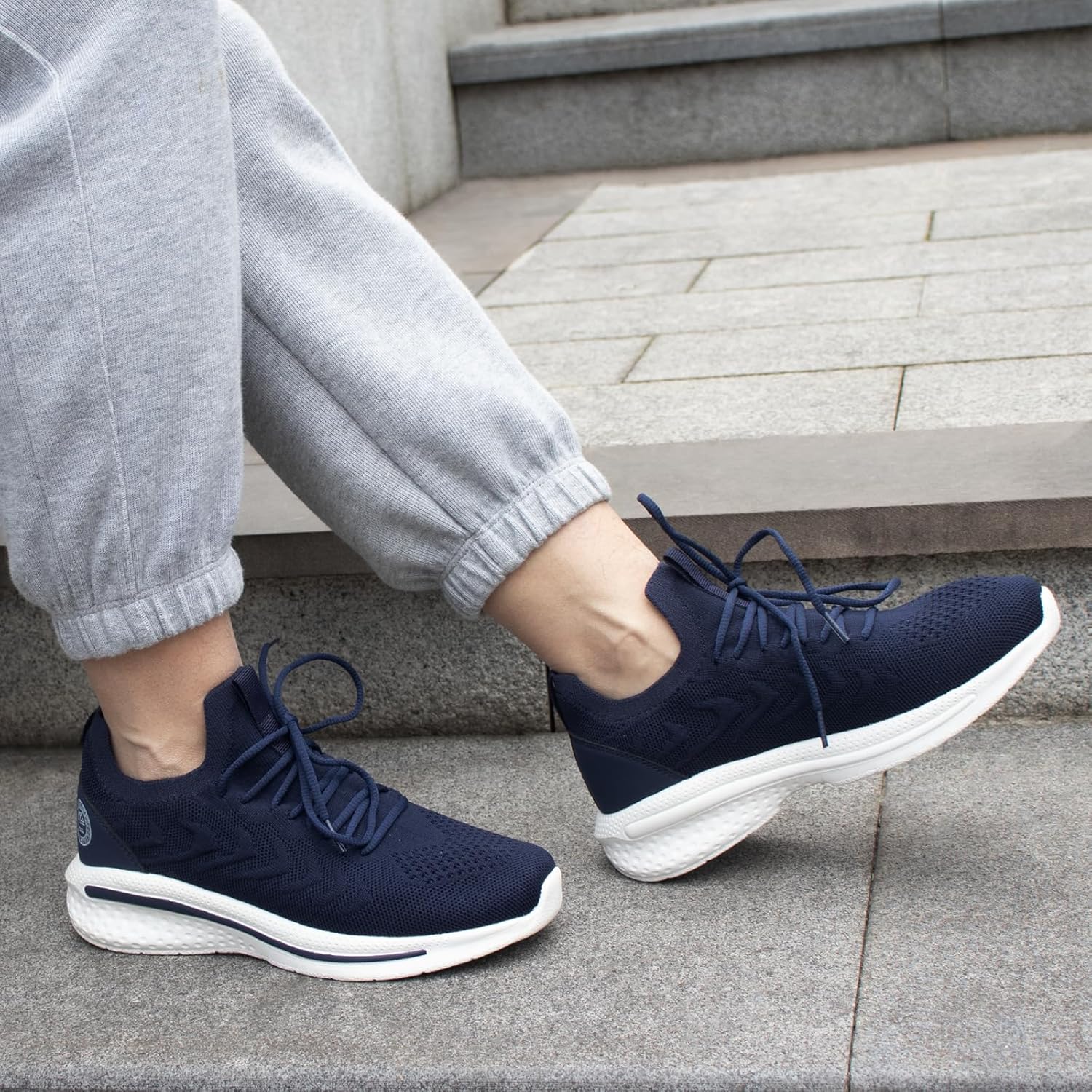 Pujcs Womens Sneakers Non Slip Walking Shoes Lightweight Tennis Shoes Breathable Running Shoes Gym Workout Mesh Sneakers - Image 2