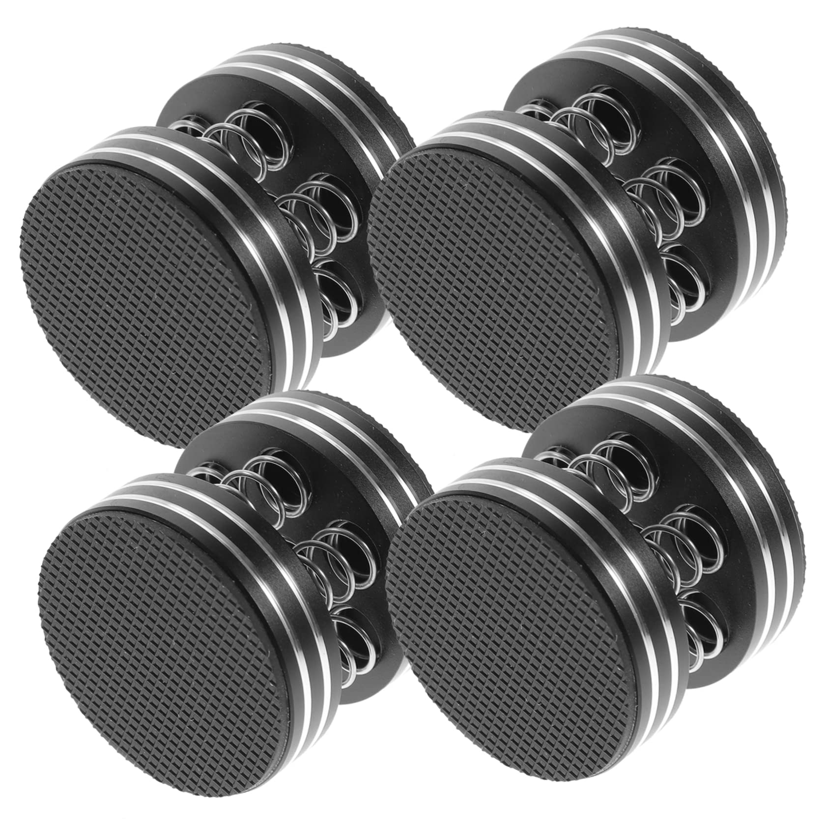 Mikikit 4 Pezzi Piedini Isolanti per Altoparlanti, Base Antivibrazione in Lega di Alluminio e Acciaio, Gomma Nera, per Audio Hifi