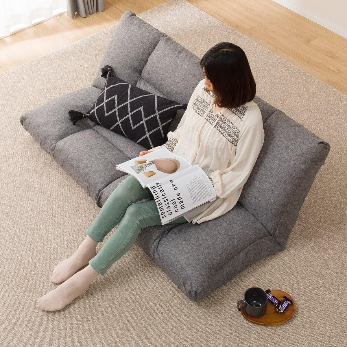 Amazon｜ニトリ(NITORI) 形が自在に変えられるコンパクトソファ ツバサ
