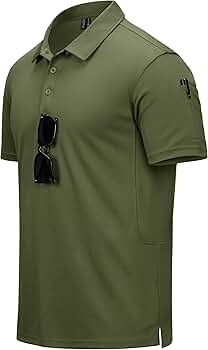 Amazon.com: CRYSULLY Polo Shirt for Men Quick Dry Breathable Short