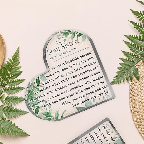 Miniatura 3 de Regalos para hermanas de hermana, recuerdo de corazón acrílico, regalos de cumpleaños para hermanas de hermanas, regalos significativos para