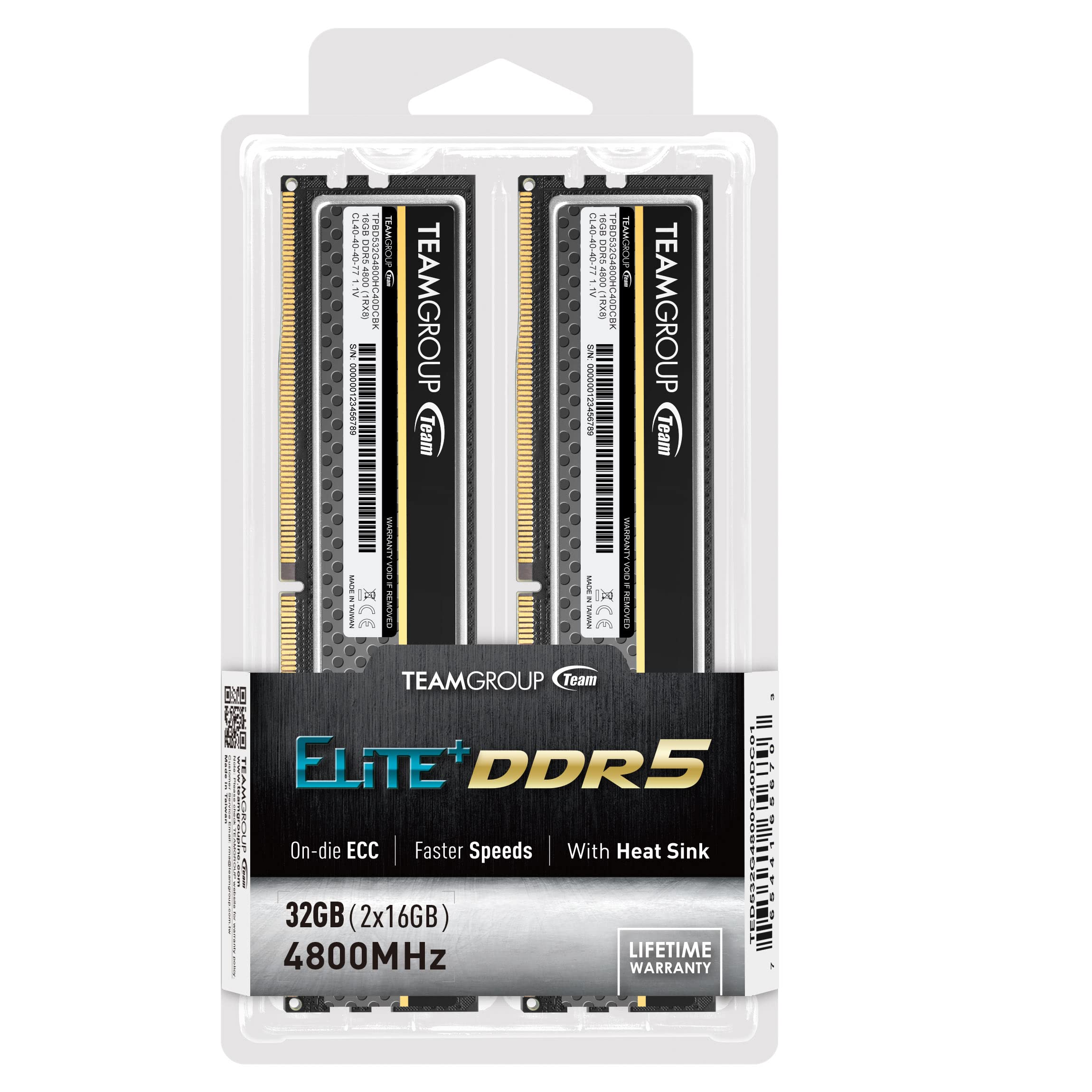 Amazon.co.jp: TEAMGROUP Elite Plus DDR5 32GB (2x16GB) 4800MHz PC5