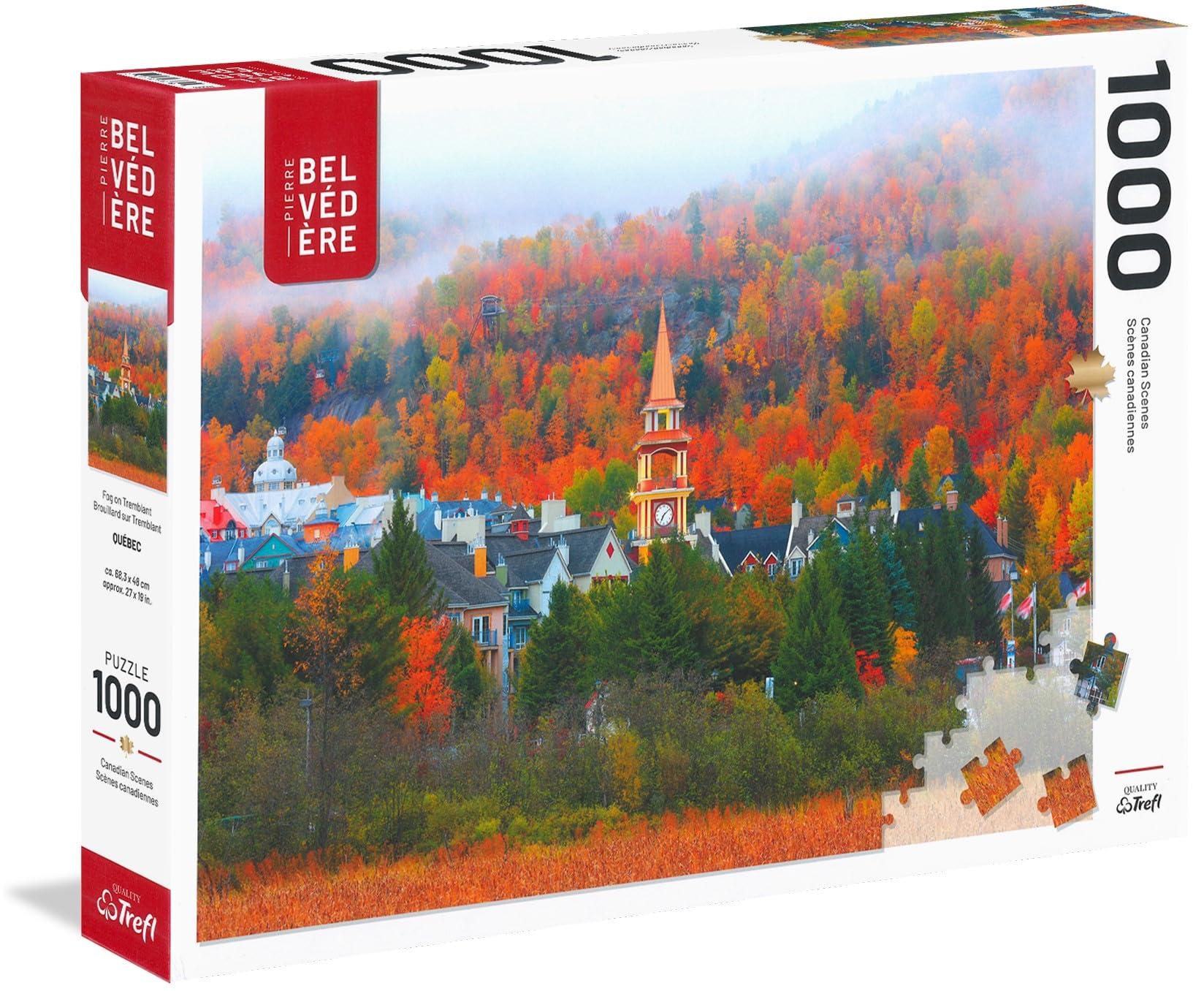 • 1000-Piece Puzzle • Fog on Tremblant, Quebec • 68 x 48 cm • Canadian Scenes • Jigsaw Family Puzzle Table Game • 813801