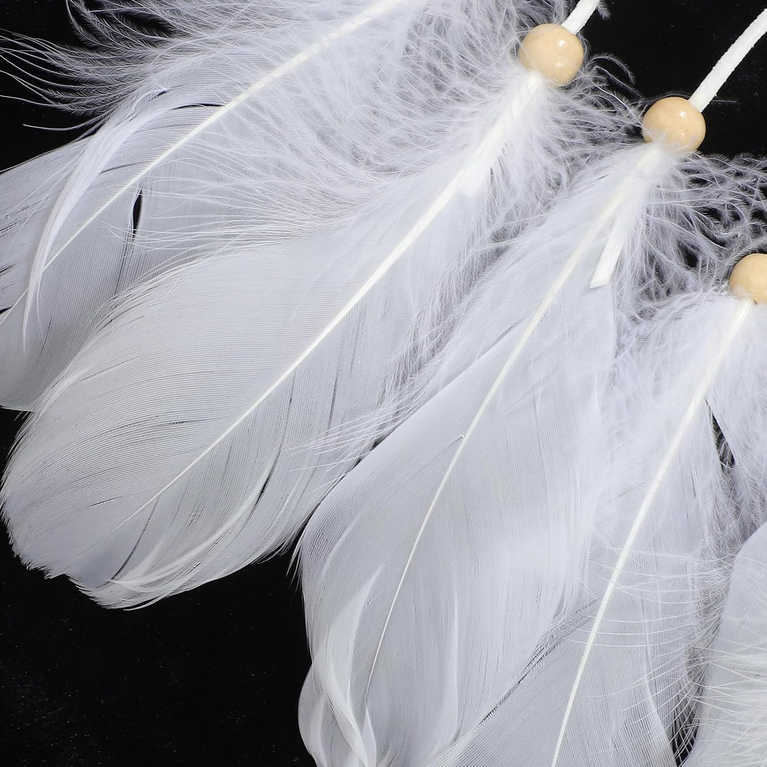 Cabilock Macrame Dream Catcher Wall Hanging Tassel Pendant White Lovebird Woven Boho Home Décor for Bedroom and Living Room