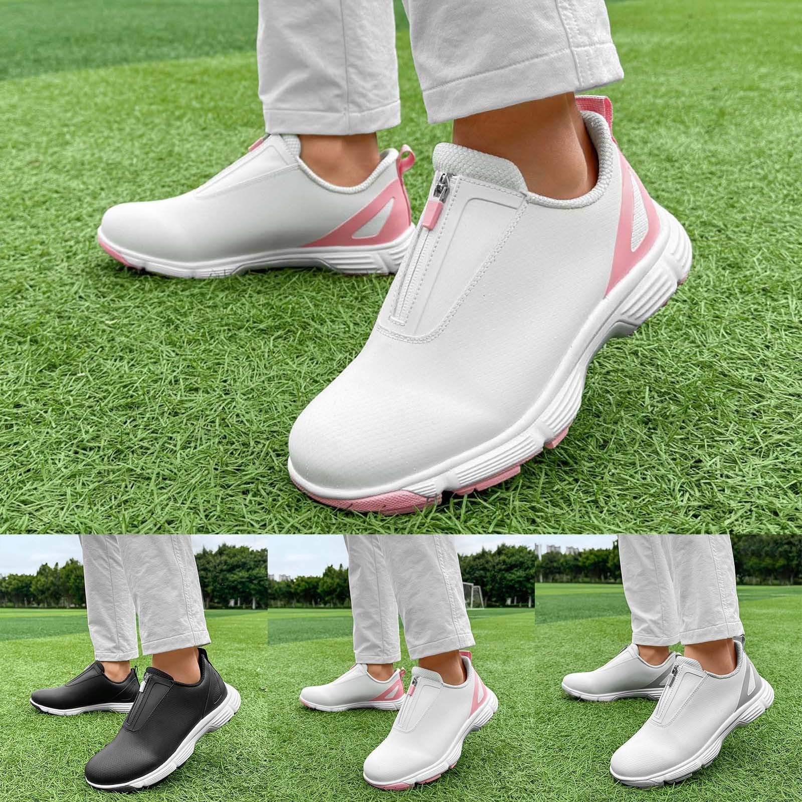 Scarpe da golf da uomo, estive, senza tacchetti e cerniera, unisex, traspiranti, comode, sportive, per il tempo libero