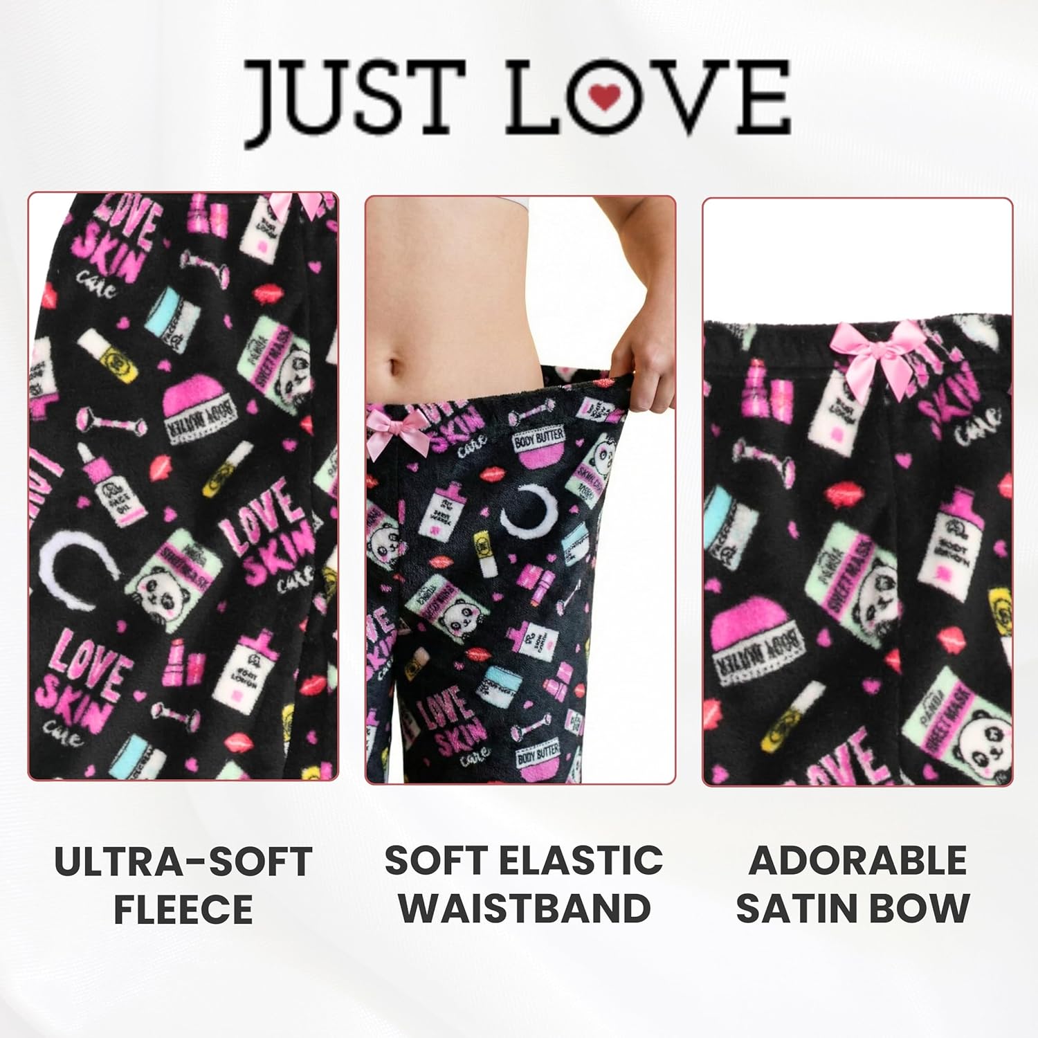 Just Love Plush Pajama Pants for Girls Fleece PJs - Image 4