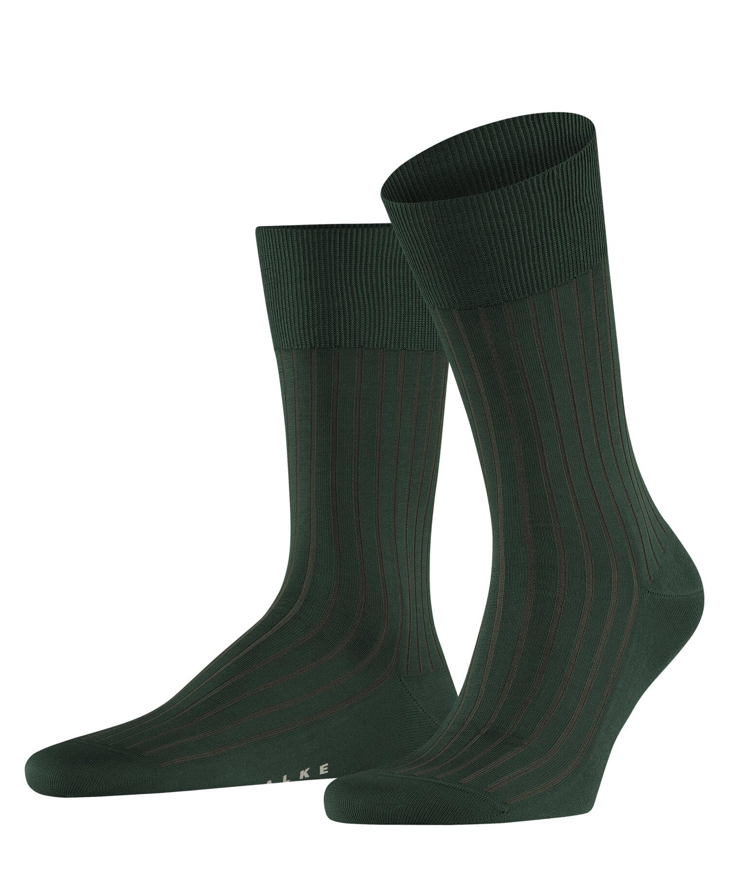 FALKE Men's Shadow M So Cotton Patterned 1 Pair Socks, Green Hunter 7441, 8.5-9.5