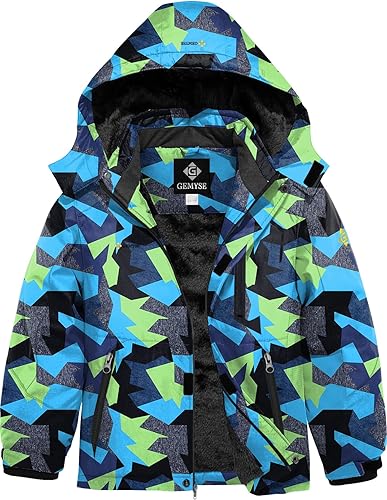 Chaqueta de esquí impermeable para niño con capucha GEMYSE