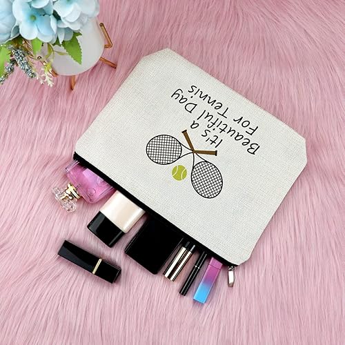 Miniatura 4 de Bolsa de maquillaje de regalo para amantes del tenis, regalo inspirador para tenis, jugadora de tenis, regalo para mujeres, bolsa de cosméticos,