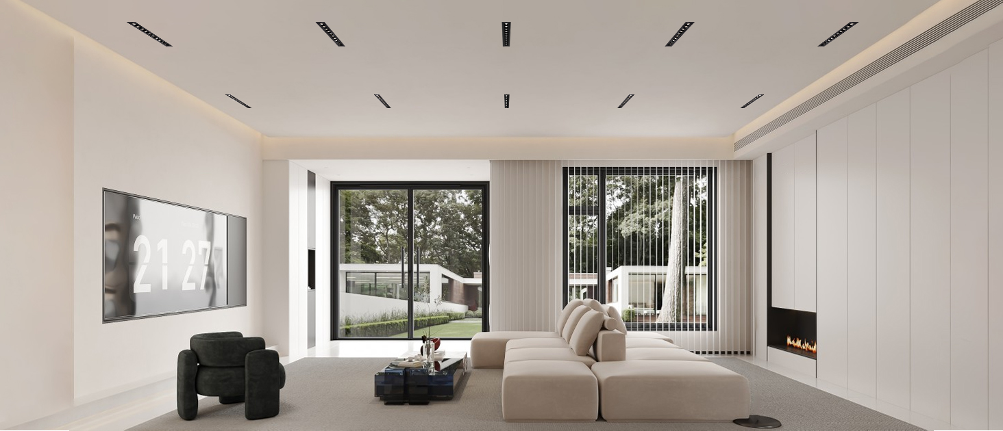 Image of 15W LED Linear Recessed Lighting,4000K 900LM Downlight with Beam Angle Adjustable, Indoor Spotlight with TRIAC /ELV /0-10V Dimable ETL Driver in Junction Box (Ra95 /36 /Black with Trim)