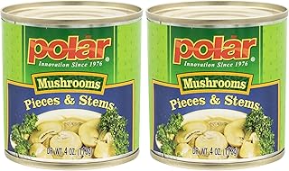 MW Polar Mushrooms, Pieces & Stems, 4 oz (Pack of 2), Great for Grilled, Sauteed, Soup, Chowder, Salad, Pizza, Pasta, Breakfast Omelets