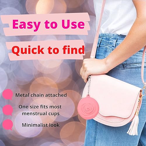 Miniatura 7 de Adorable Pink Peri - Estuche de almacenamiento para vasos menstruales  Diseño rosa + material de silicona  Fácil de transportar, limpiar y usar